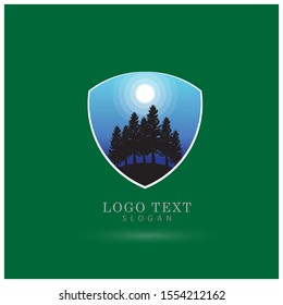 Forest & nature Logo. Symbol & Icon Vector Template.