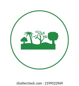 Forest nature oak tree icon | Circle version icon |