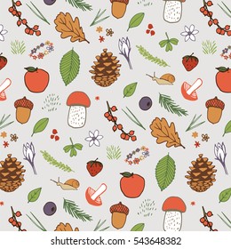  forest nature objects pattern