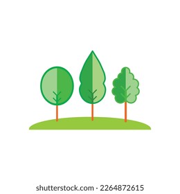 Forest nature trees green tree vector 