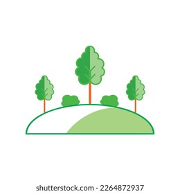 Forest nature trees green tree vector 