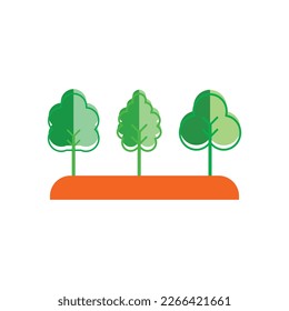 Forest nature trees green tree vector 