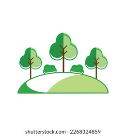 Forest nature trees green tree vector 
