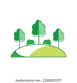 Forest nature trees green tree vector 