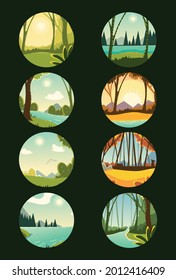 forest nature trees river mountains panoramic