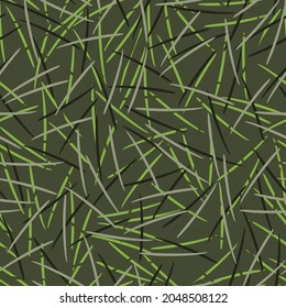 Forest needles seamless pattern. Pattern. Vector.