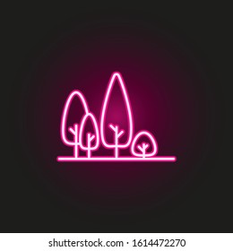 forest neon style icon. Simple thin line, outline vector of landspace icons for ui and ux, website or mobile application