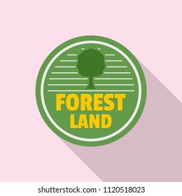 Forest new land logo. Flat illustration of forest new land vector logo for web design