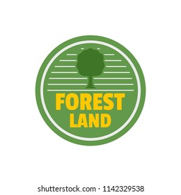Forest new land logo. Flat illustration of forest new land vector logo for web isolated on white