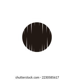 Bosque, símbolo geométrico nocturno simple logo vector