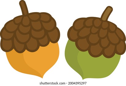 Forest nut vector art and illustration