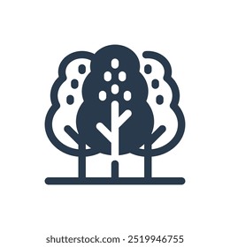 Forest on Autumn Season Icon