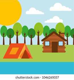 forest outdoor camp