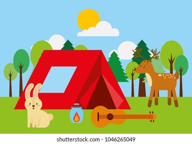 forest outdoor camp