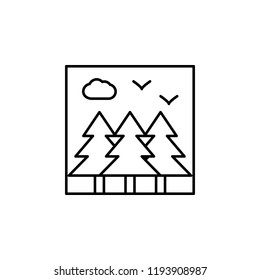 forest outline icon. Element of landscape outline icon for mobile concept and web apps. Thin line forest outline icon icon can be used for web and mobile