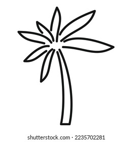 Forest palm icon outline vector. Exotic tree. Coconut palm