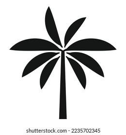 Forest palm icon simple vector. Exotic tree. Coconut palm