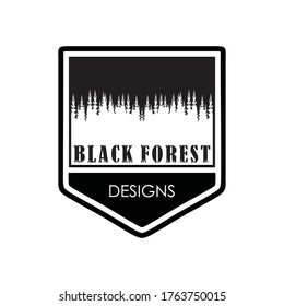 forest panorama design logo vector