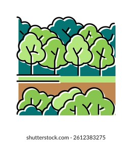forest park color icon vector. forest park sign. isolated symbol illustration