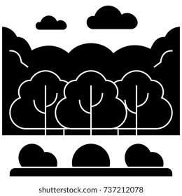 forest park  icon, vector illustration, sign on isolated background