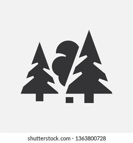 Forest or park. Simple vector icon