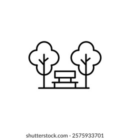 Forest and park trees icon simple vector symbol