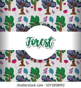 Forest pattern background