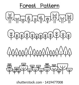 Forest pattern, forest background, Landscape vector illustration graphic design