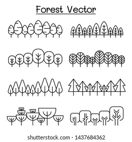 Forest pattern, forest background, Landscape vector illustration graphic design