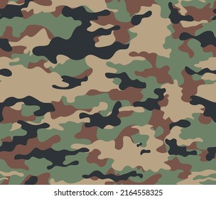 
Forest pattern camouflage vector military design, seamless texture for clothing, paper, fabric. Ornament