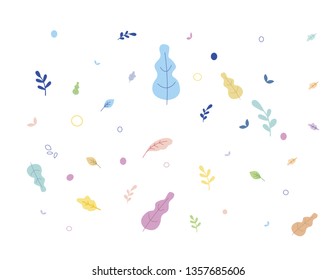 
forest pattern colorful leaves, illustration for children's stories, nature vector