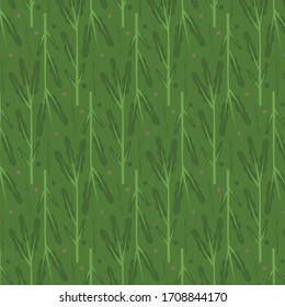  Patrón forestal. Diablos verdes.  Ilustración.
