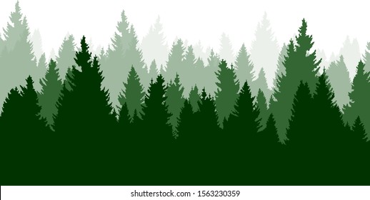 Forest pattern, nature vector background concept