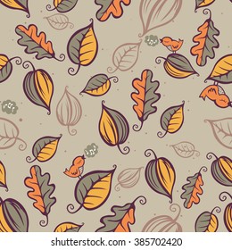 Forest pattern seamless vector illustration