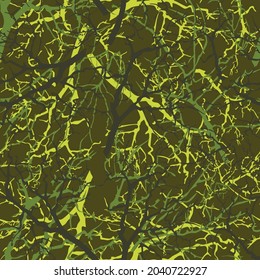 Forest pattern. Vector print for clothing. Trees. Branches.