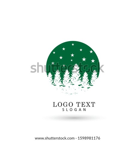 Forest & Pine Logo. Symbol & Icon Vector Template.