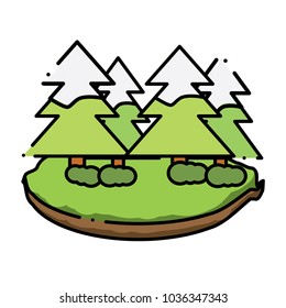 forest with pines icon