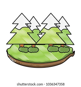 forest with pines icon