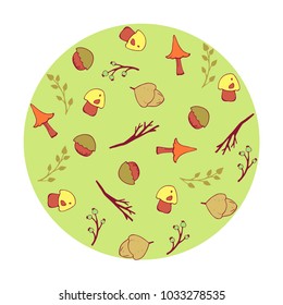 forest plants and mushroms