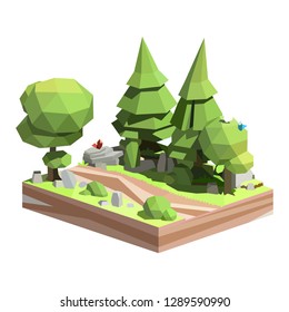 forest polygon art