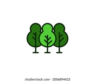 Forest premium line icon. Simple high quality pictogram. Modern outline style icons. Stroke vector illustration on a white background. 