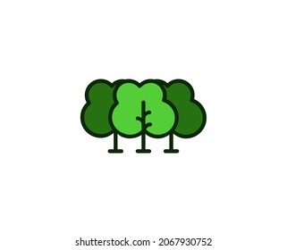 Forest premium line icon. Simple high quality pictogram. Modern outline style icons. Stroke vector illustration on a white background. 