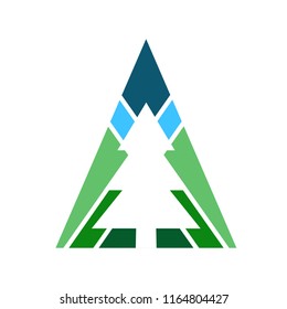 Forest protection icon, eco logo, help nature sign, national park
