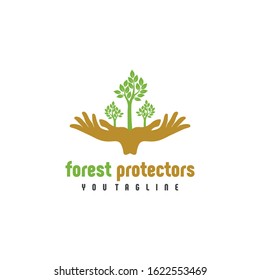 Forest Protectors Logo Vintage Nature