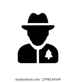 Forest Ranger Icon Containing Environmental Stewardship Concept Conservation Theme And Nature Protection Atmosphere