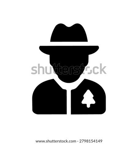 Forest Ranger Icon Containing Environmental Stewardship Concept Conservation Theme And Nature Protection Atmosphere