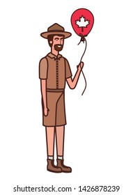 Forest ranger man cartoon design