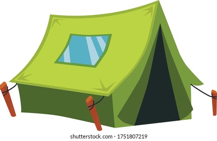 forest rest in a tent 