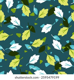 Forest Rhythms Green Foliage Abstraction Pattern can be use for background and apparel design