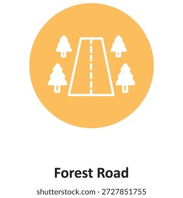 Icono de Vector de Forest Road que puede modificarse o editarse fácilmente 


